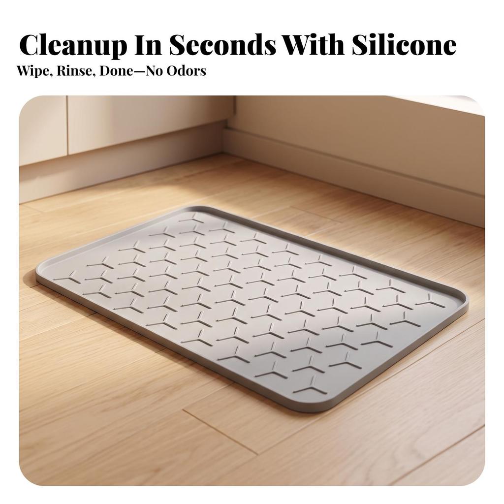 Easy to Wash Silicone Pet Feeding Mat Dishwasher Safe Food with Raised