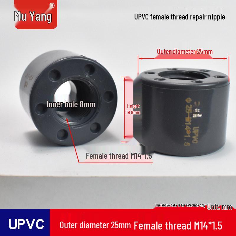 UPVC Female Thread Bushing for Pressure Gauge Instrument Fitting
