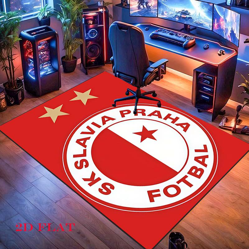 SK Slavia Prague Carpet Rug for Living Room Bedroom Home Sofa Decoration,Kids play Non-slip Floor Mat