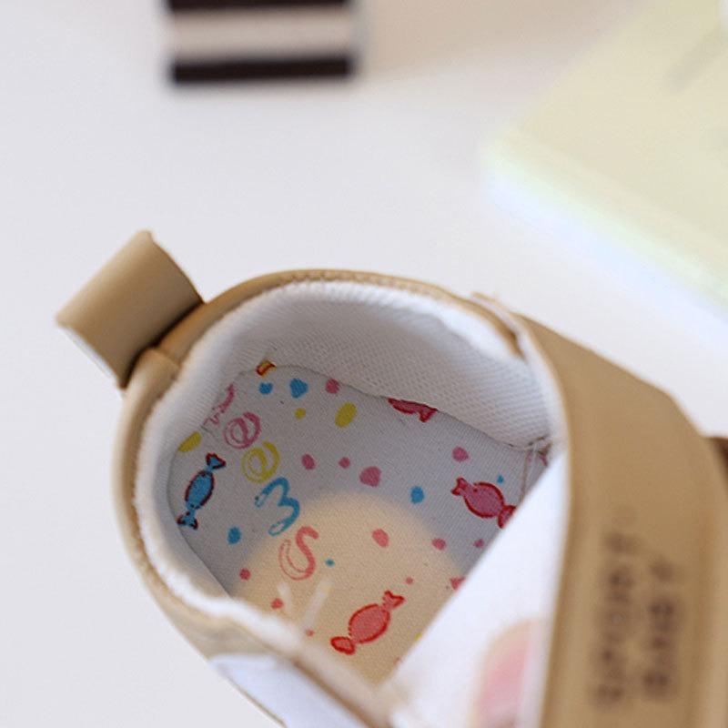 Spring/Autumn Style Walking Shoes 0-1-2 Years Old, Soft-Soled Cartoon Single Shoes for Boys and Girls, 3-6-12 Months Squeaky Shoes.