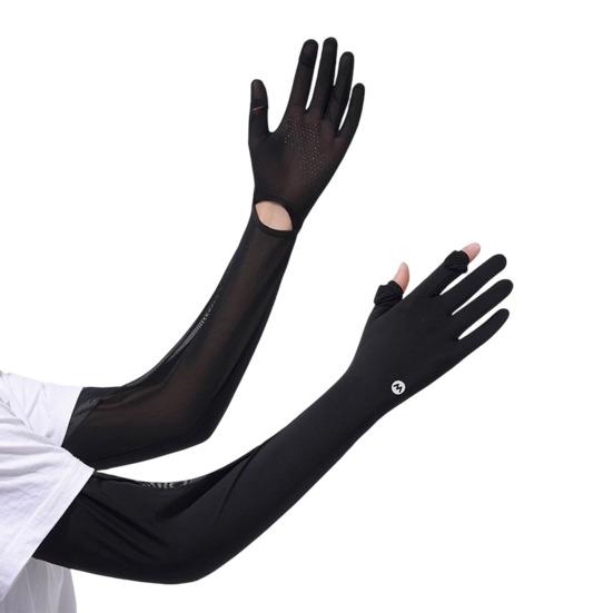 Yousheng Sun Protection Long Gloves, Cooling Arm Sleeves, Anti-Slip Palm, Full Finger UV Protection Gloves for Driving Cycling Hiking Summer Outdoor