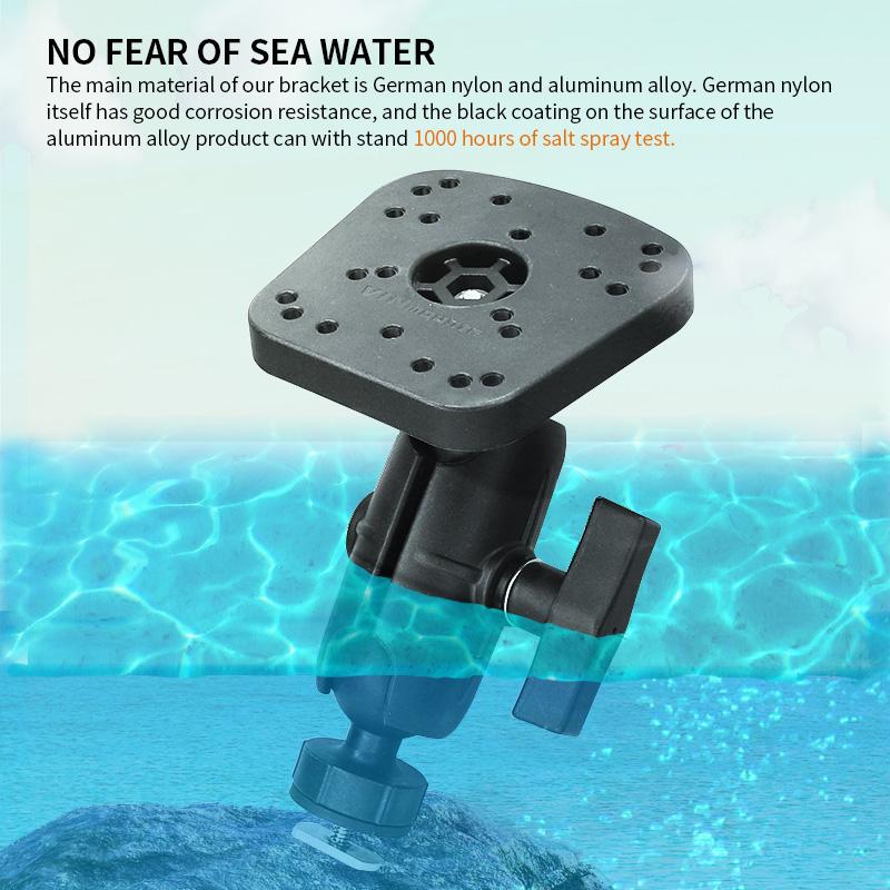 VIN Mounts 1.5"  Track Ball Composite Fishfinder Mount with 23cm Arm for Yacht Parts,Marine Electronics Fish Finder Mount