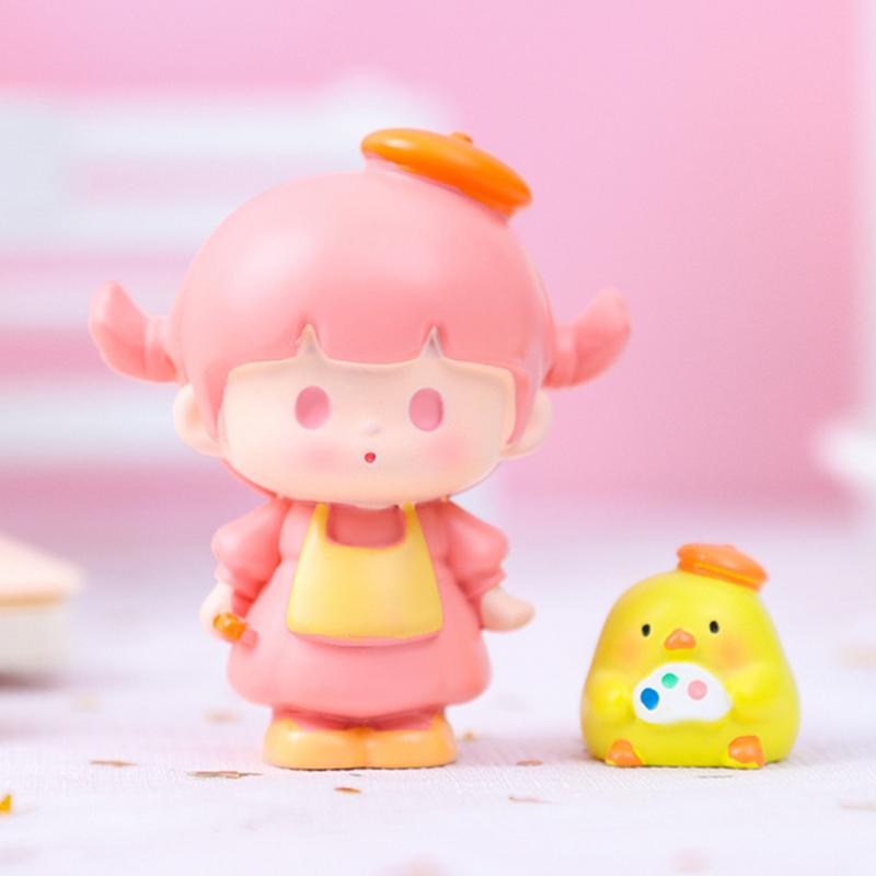 Cute Girl Statue Anime Cartoon Girl Model Figure Desktop Decoration Little Girl Figurines Collectible Toy Car Interior