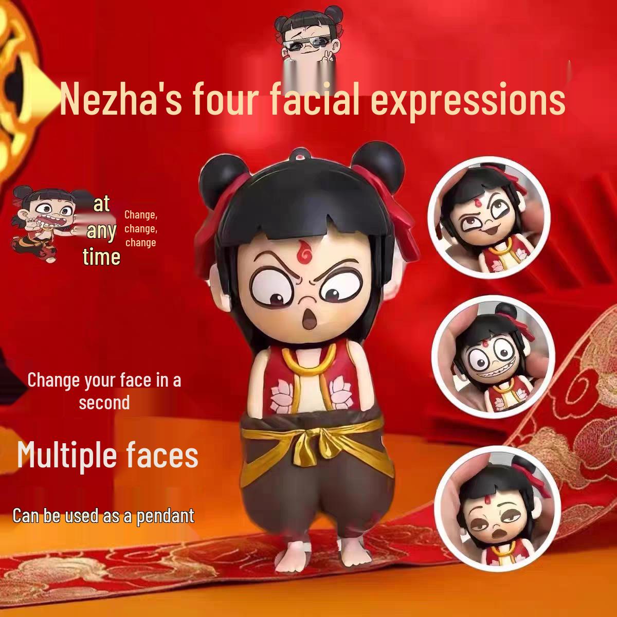 

Нэчжа: Перерождённый кулон-игрушка с меняющимся лицом и множеством выражений для детей