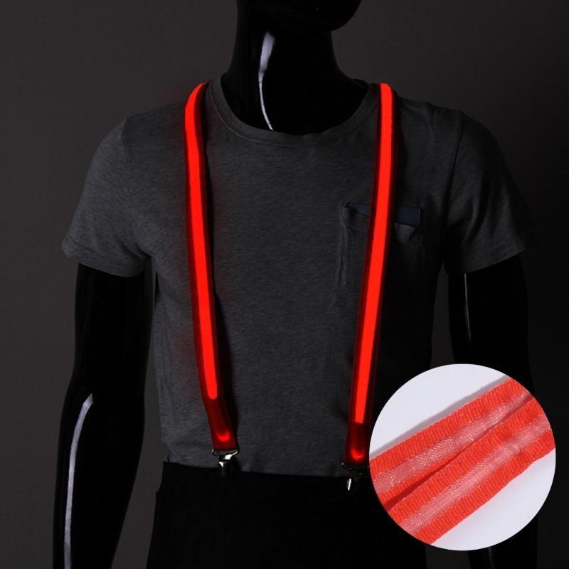 Light Up Suspender Brace for Men Back Harness Strap for Music Festival Party Night Club Costume Shoulder Bondage Strap