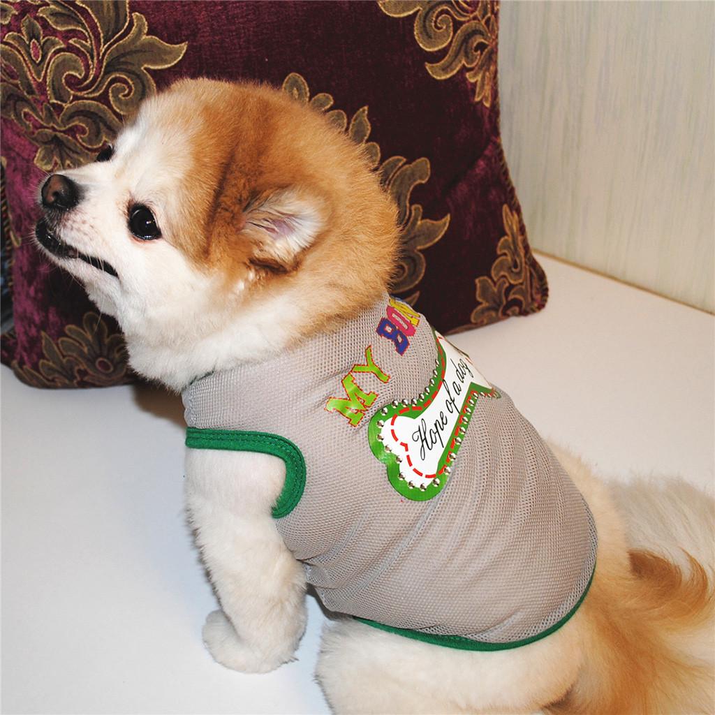 Pet Dog Bottoming Fine Print Mesh Shirt Clothes Lace Breathable Vest