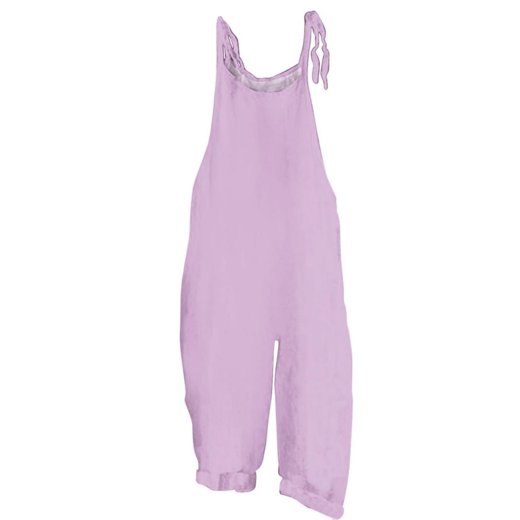 Kids Casual Solid Color Jumpsuit Overalls Adjustable Strap Wide Leg Pants Comfortable Fit Suitable for Everyday Wear and Outdoor Activities