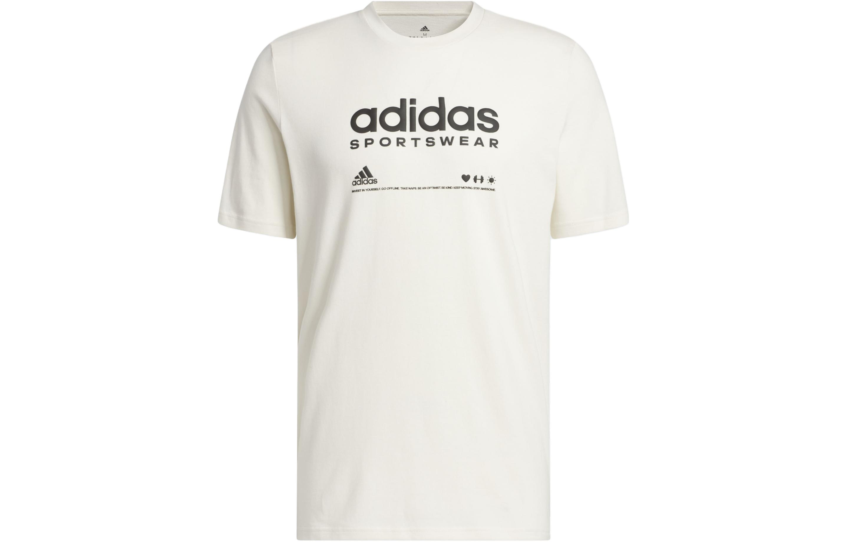Adidas Lounge T Shirts Men s White Crew Neck Moderate Straight Fit HR3002 XXL