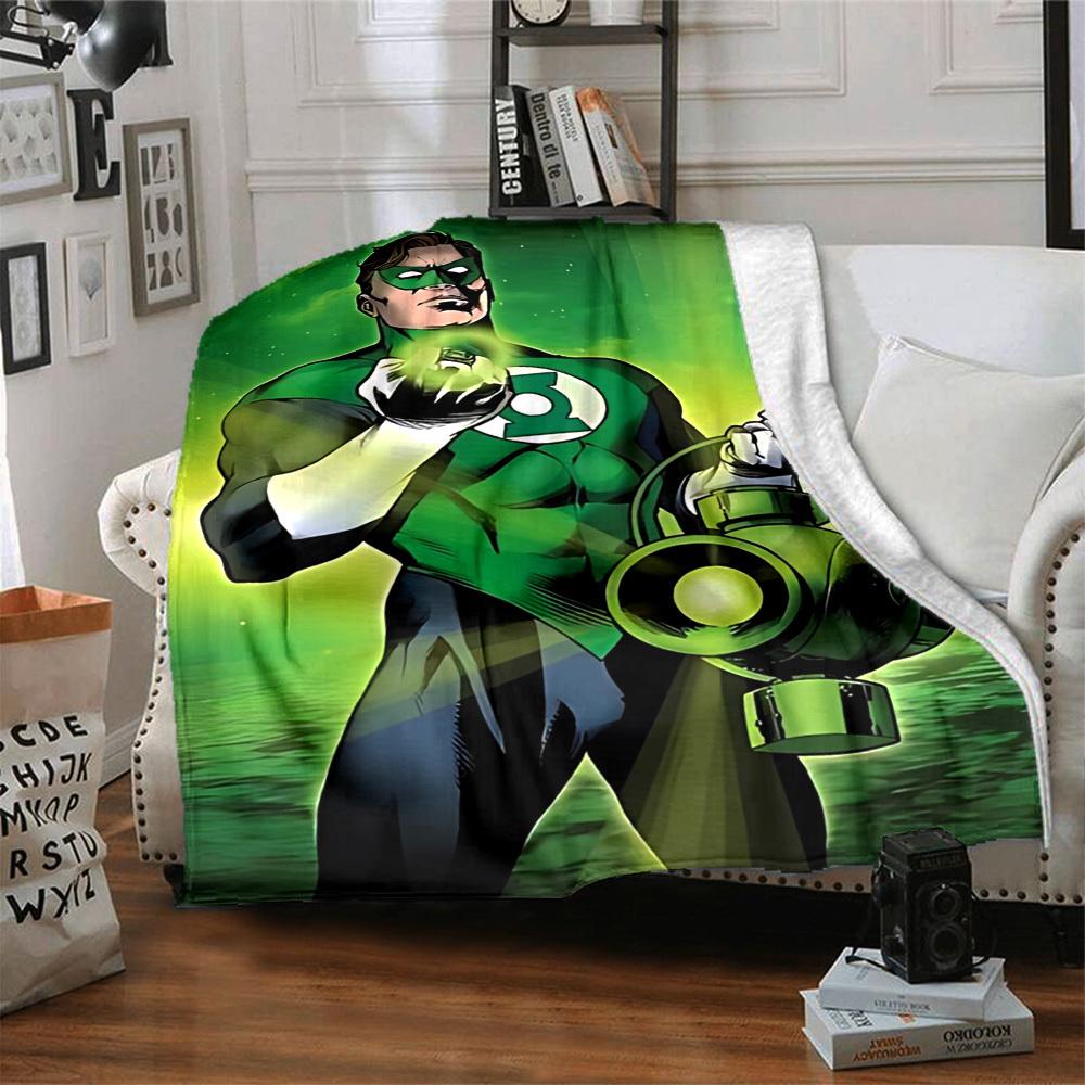 1 Stück Green Lantern Ring Decke Polyesterfaser, Ganzjahreskomfort für Sofa, Bett, Büro, Auto, Camping, Ideale Heimdekoration & Geschenk, Bürokomfort