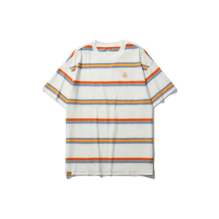 

Li Ning Cf Mars Серия Спортивная Мода Инопланетный Артефакт Полосатая Свободная Футболка с Коротким Рукавом Мужские Топы Оранжевый AHSR724-3 XXL