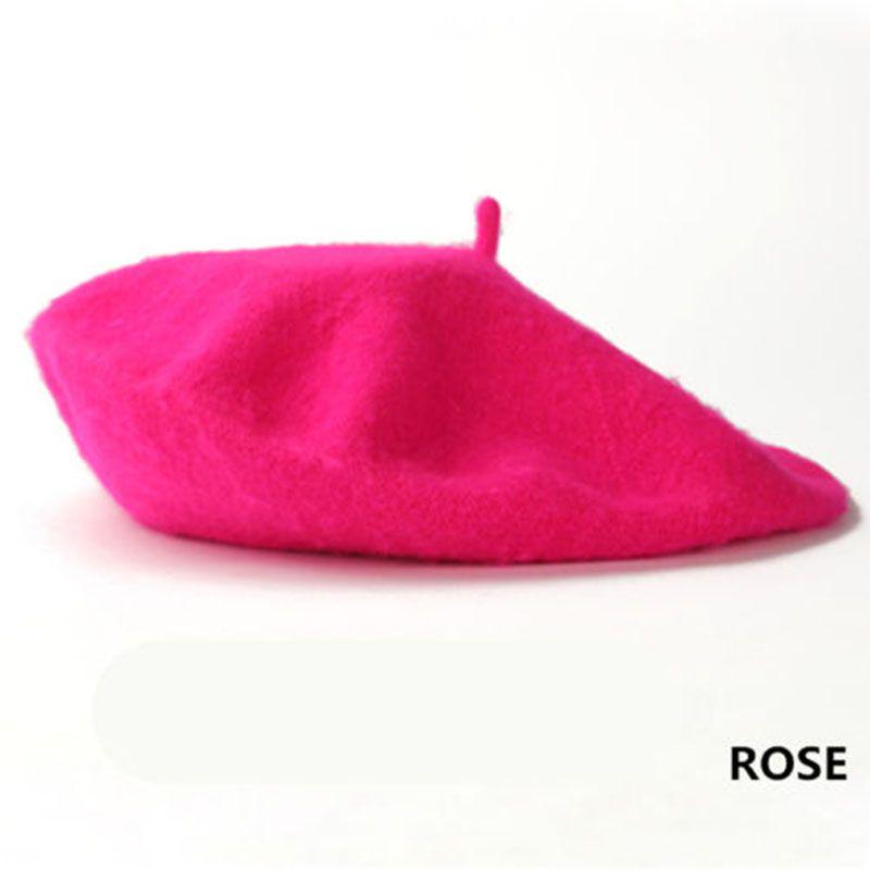 Stylish Women Solid Wool Beret French Artist Beanie Hat For Cozy Winter Days