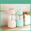 Rabbit Cute Glass Water Bottle Girl Bunny Travel Mug Portable Juice Cup