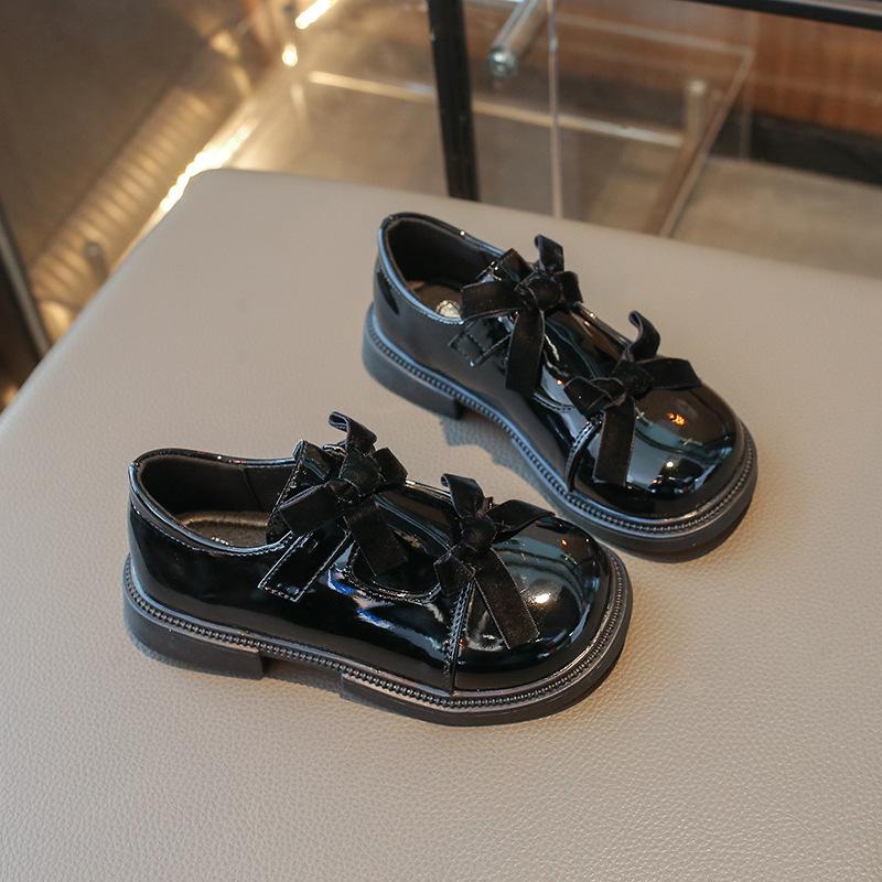 

Belted Single Shoes for Girls for Performances, Small Leather Shoes 36 чорний