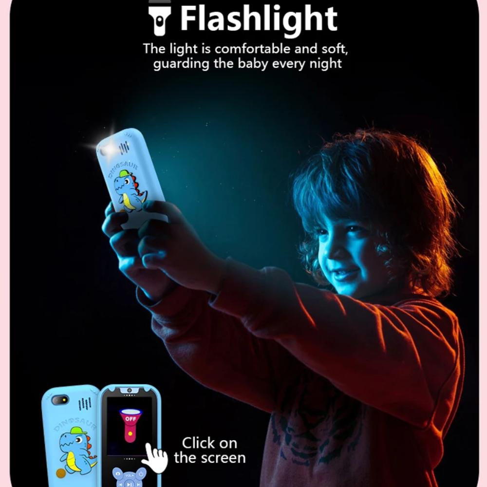 Kinder-Smartphone, Lernspielzeug, Dual-Kamera, Musik-Player, Baby-Telefon mit 8G Memro, Spiel, Lernen für 3-12-Jährige, Geburtstagsgeschenke