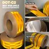 High Conspicuity Yellow Reflective Tape Prismatic Retro Reflector Sticker Waterproof Reflective Strip For Truck Trailer
