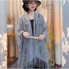 Damen Chinesischer Retro Hohl Quaste Spitze Sonnenschutz Schal Strickjacke Umhang