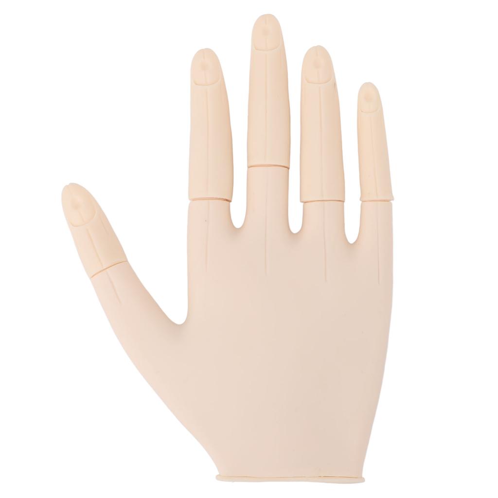 Practice Hand for Acrylic Nails Soft Rubber Flexible Fingers Movable Joints Nail Art Hand Nail Train