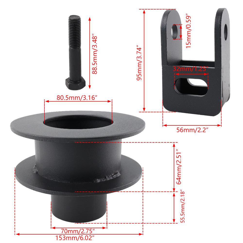 Ford F250/F350 (2005-2023) Kit de Elevação Frontal com Amortecedores