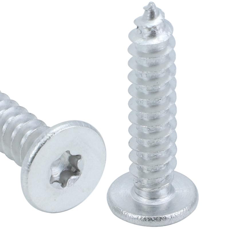 304 Stainless Steel Large Flat Head Plum Slot Self-Tapping Screw M2/M3/M4/M5