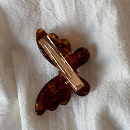 baizihuahu Side Bang Hair Clip, Three-Dimensional Butterfly Decor Hairpin, Acetate Plate Accessories for Secure Bangs And Half-Tied