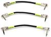 [Authentic] Ernie Ball 6059 Patch Cables, 3-Pack, 6-Inch Flat AngleFlat Angle Patch Cable, 15.24cm, Black