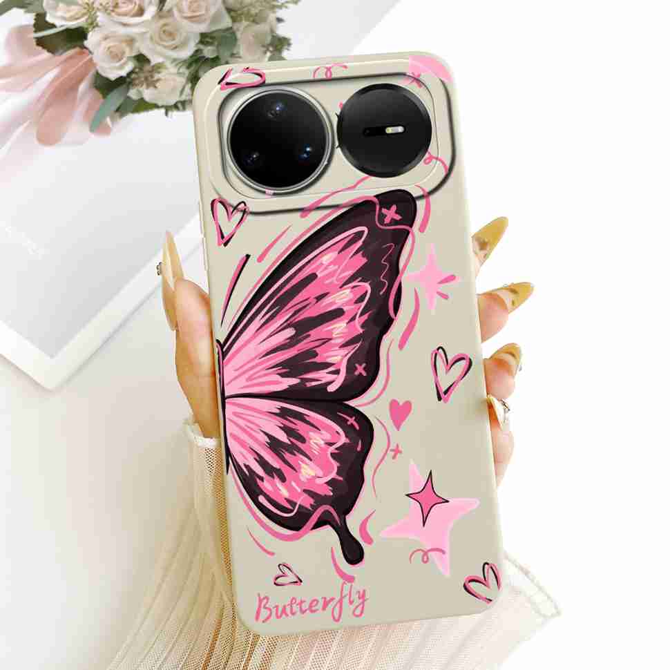 For Huawei nova 15 Pro 5G KLE-AL00U Case Silicone Back Cover For Huawei Nova 15Pro 5G 6.84" Colorful Butterfly Flowers Bumper