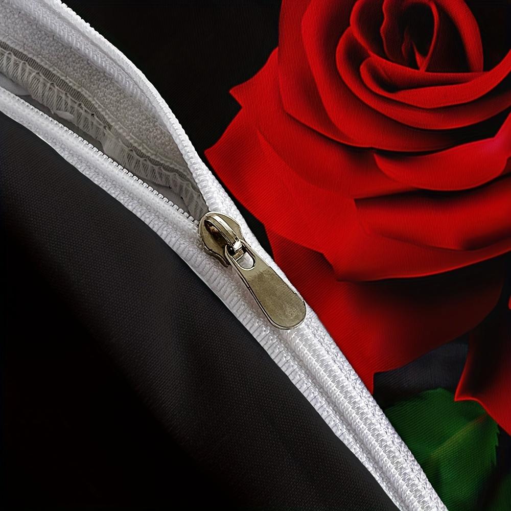 Sada povlečení s leopardím vzorem růže Měkký pohodlný povlak na přikrývku do ložnice, pokoj pro hosty 1* povlak na přikrývku + 2 * povlak na polštář bez jádra