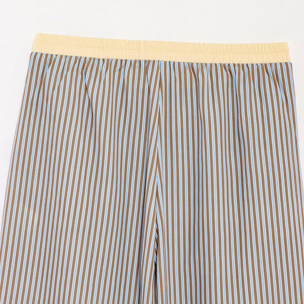 ZA Women's Summer 2025 Retro Striped Halter Neck Vest and Straight Leg Pants Set