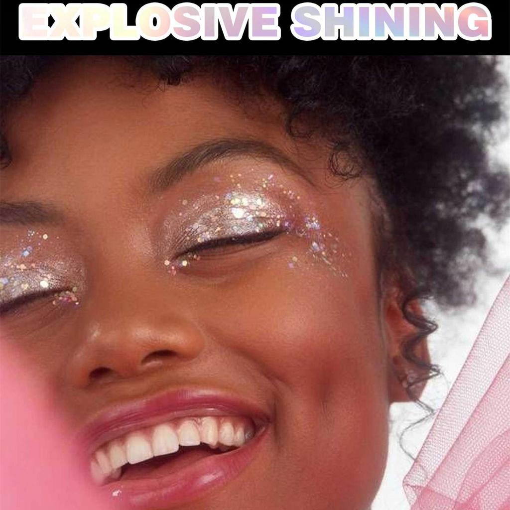 Glitters Gel For Face And Body Sparkling Festival Cosmetic Sequins Accesories Ornament for Party Face Hair and Makeup