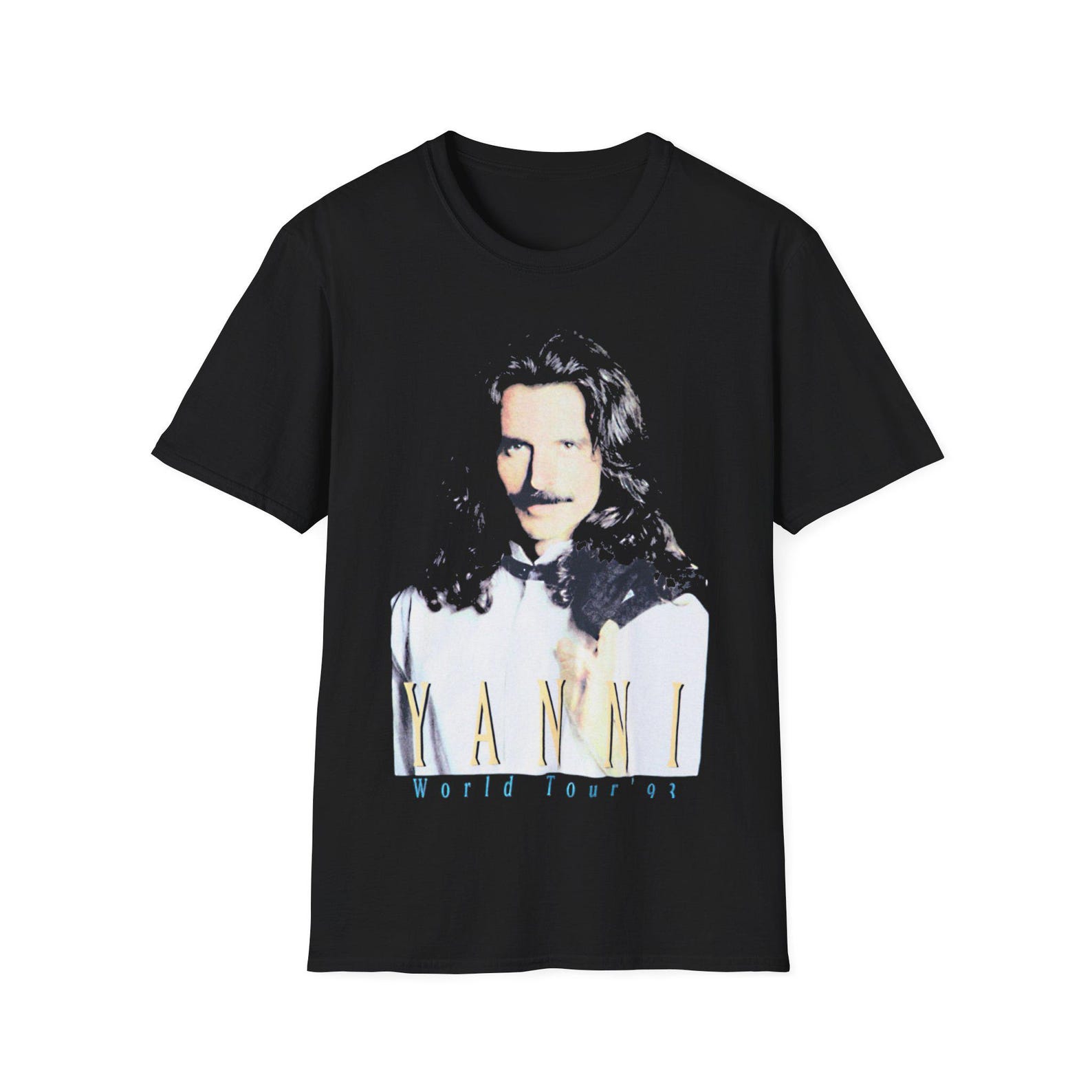 Yanni World Tour  93 T-Shirt - High Fidelity Barry Tee L