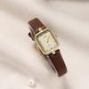 Gedi Women's Retro Minimalist Square Watch with Leather Strap - New Waterproof Quartz Design