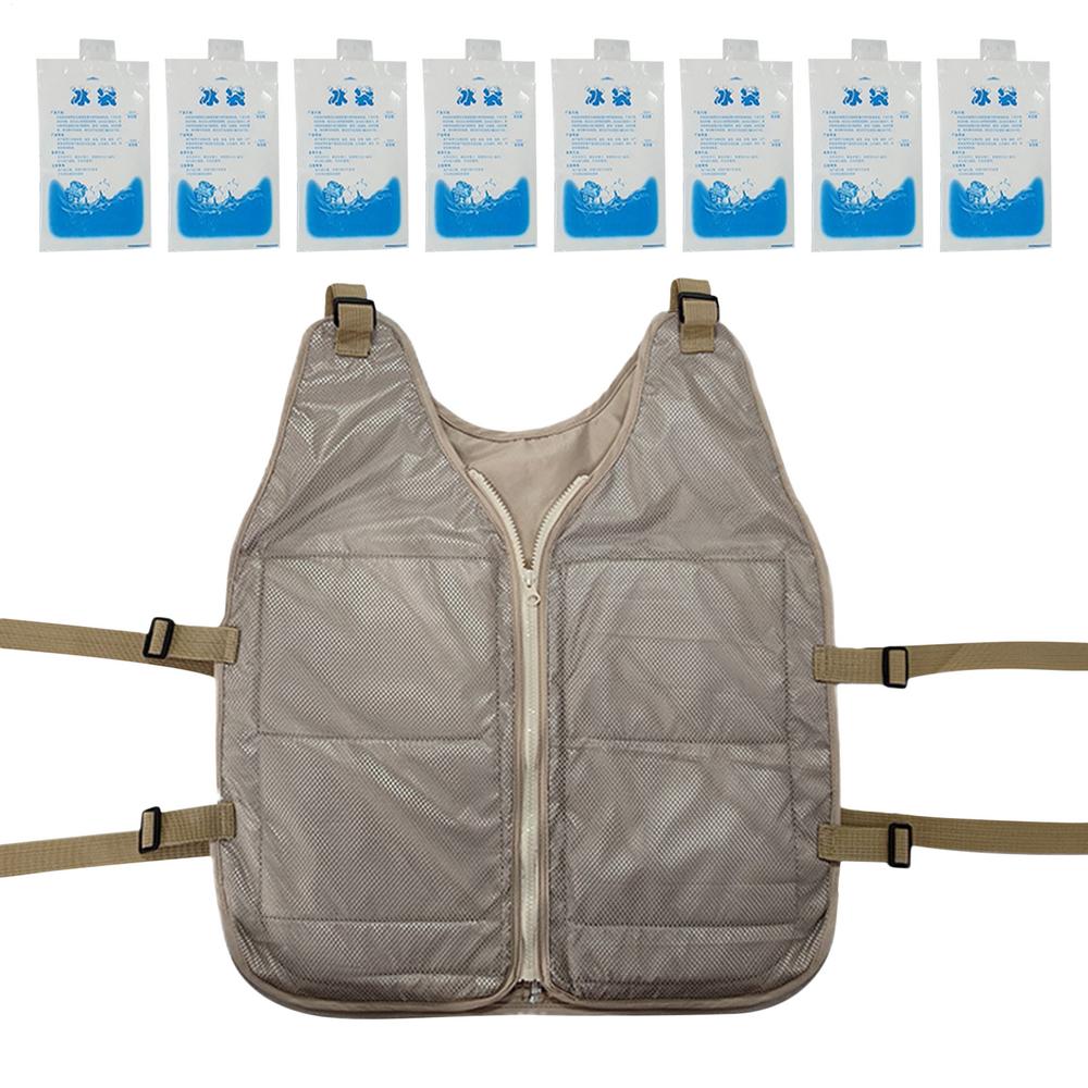 Summer Cooling Vest Comfortable Ice Cooling Vest Reusable Cool Vest Adjustable for Men Women for Cycling Running Outdoor Sports