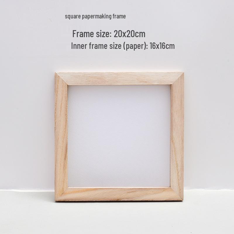 Pine Wood DIY Papermaking Frame for Children - Handmade Pulp Painting Net