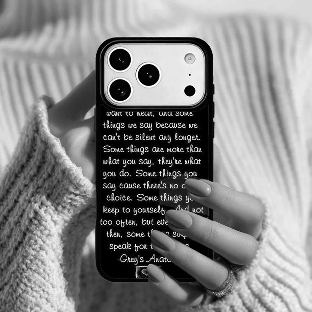 American TV Greys Anatomy Phone Case For Apple iPhone 17 Air 16E 15 14 Plus 13 12 11 Pro Max Mini Funda Cover