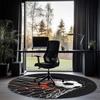 Soccer Printed Round Rug Carpet Chair Rug Area Rug Entryway Doormats,for Office Chair Living Room Bedroom Kitchen Room.