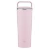 Carry Tumbler 400ml Handle, Dishwasher Safe, Seamless Lid, 2-Part Cleaning Powder Pink SX-JS40-PM