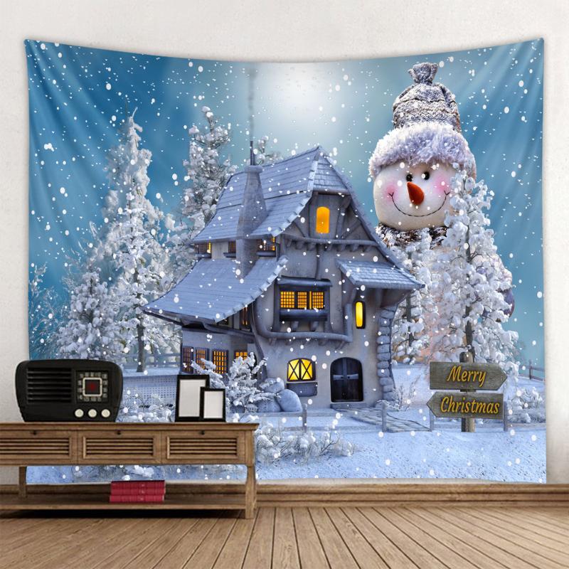 Christmas Tapestry Christmas Pine Forest Snow Decoration Tapestry Christmas Home Decor Tapestry Forest Snow Scenery