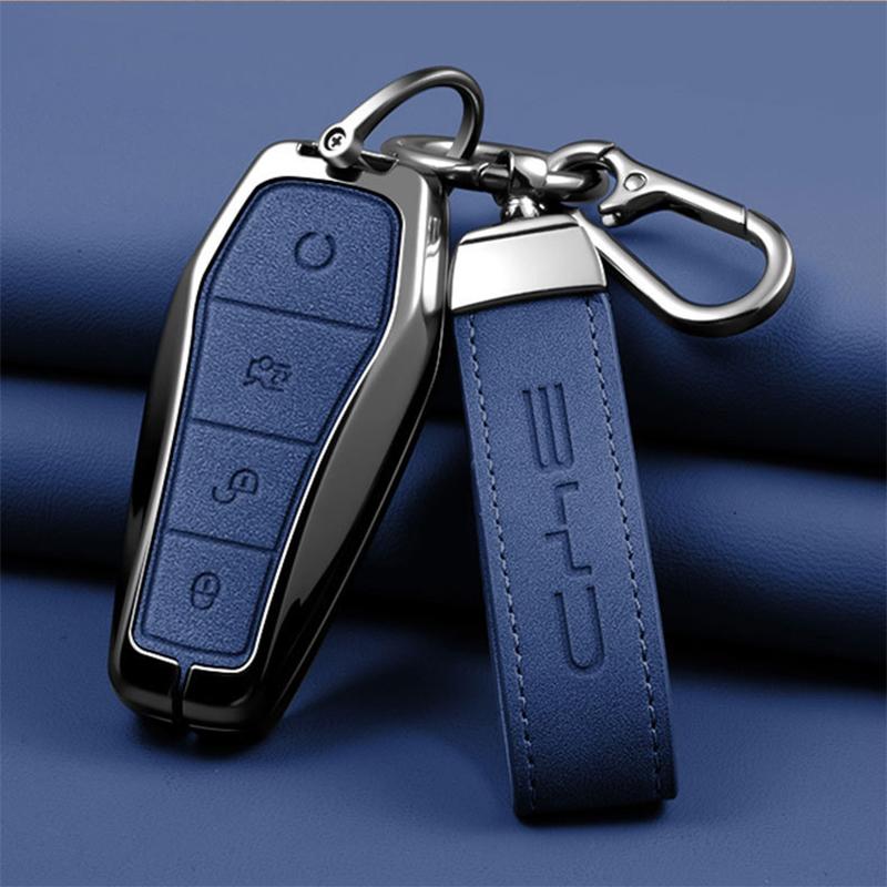 Zinc Alloy Car Key Case Cover for BYD Seal U DMI Song Plus Atto 3 Han EV Dolphin Mini Sealion 7 Protection Key Cover Accessories