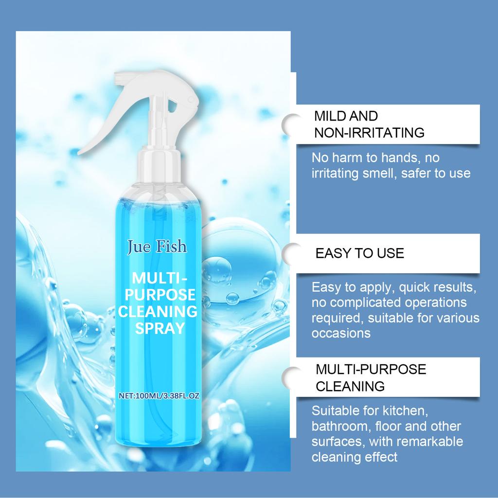 Jue-fish Kitchen Grease Foam Cleaner Stain Remover Multi-Purpose Dirt Oil Cleaning Bubble Spray For Grills Ovens Foam Washing Tools