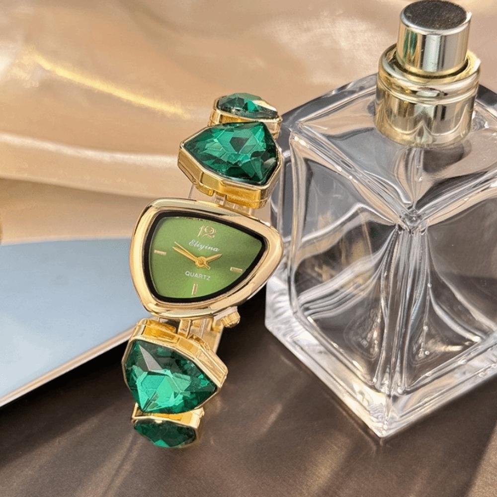 Modische unregelmäßige Damen-Quarzuhr mit Strasssteinen, buntem Zifferblatt, Armbanduhr, Damen-Armbanduhren, Geschenke