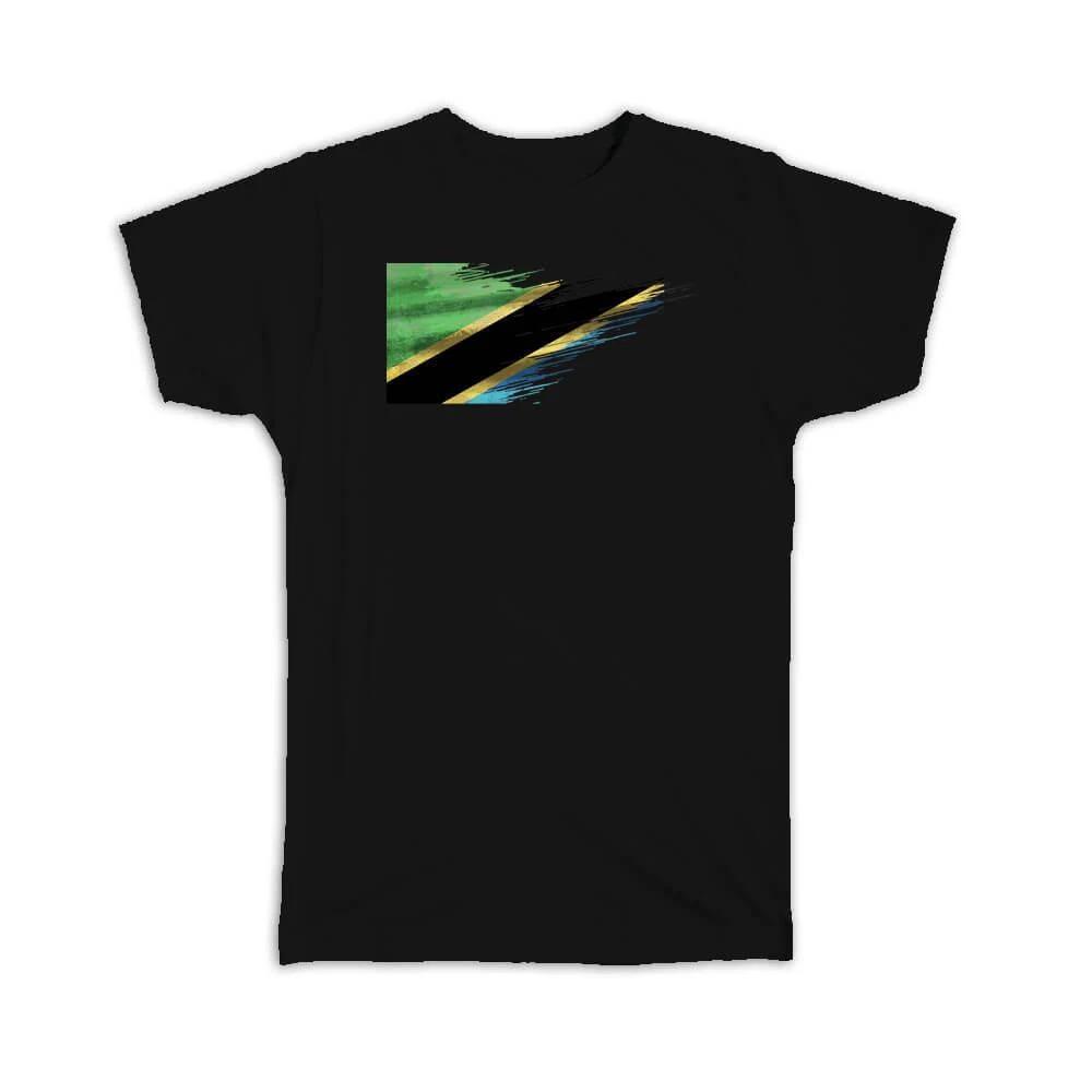 Gift T-Shirt : Tanzania Flag Tanzanian Travel Expat Country Artistic S