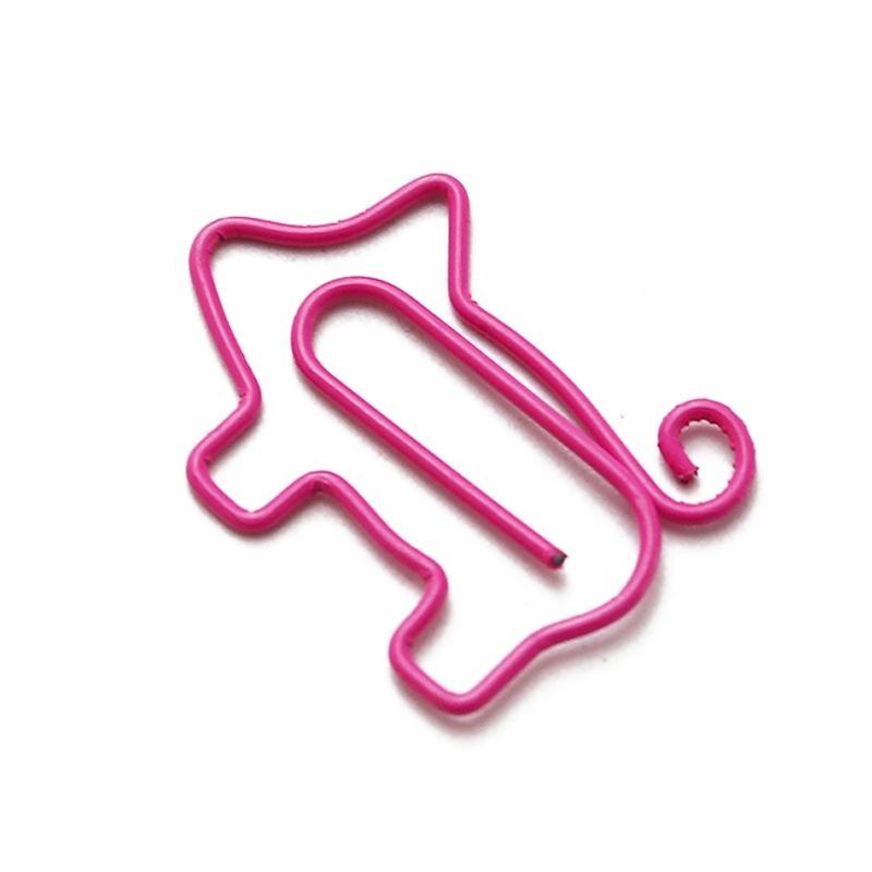 10PCS Pig Animal Pink Bookmark Paper Clip School Office Supply Escolar Papelaria Gift Stationery