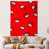 Rote Pokéball-Muster-Wandteppich Gemusterter Wandteppich Heimdekoration, geeignet für Schlafzimmer und Wohnzimmer, Geschenk