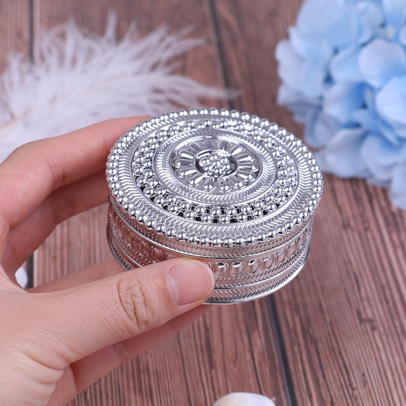 Creative Plastic Round Candy Box Wedding Vintage Chocolate Gift Treat Boxes