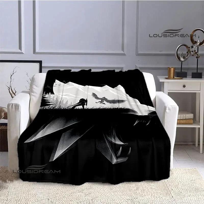W-Witcher game Printing blanket Flange Warm blanket picnic blanket Home travel blanket bed linings Birthday Gift picnic blanket