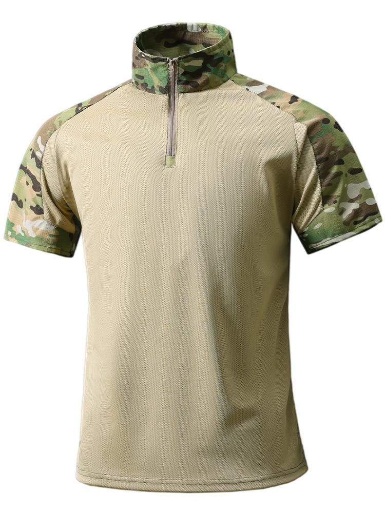Summer Quick-Dry T-Shirt & Durable Work Pants Set for Outdoor Military Training or Security