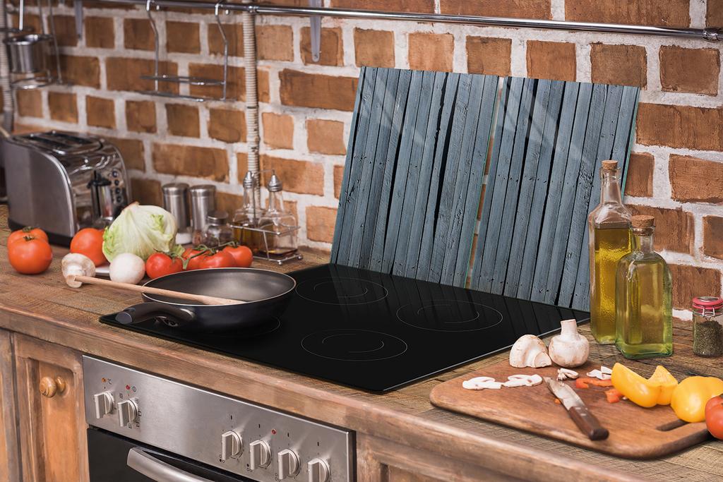 PIANO COTTURA PROTETTIVO IN VETRO 75x52 LEGNO