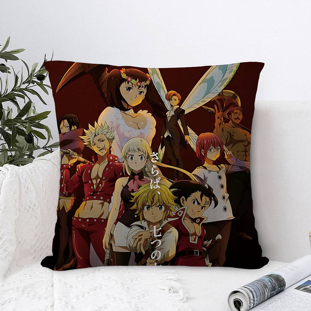 Federa Cuscino Anime Hot The Seven Deadly Sins Per Camera da Letto e Salotto Copricuscino Decorativo per Divano