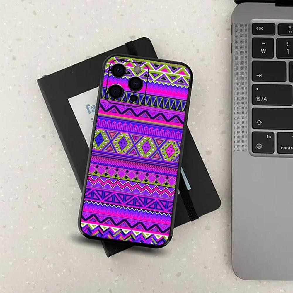 

Indian Africa Pattern Art Phone Case For Apple iPhone 15,14,13,12,11,Pro,X,XS,Max,XR,Plus,Mini Soft Black Cover iPhoneXS