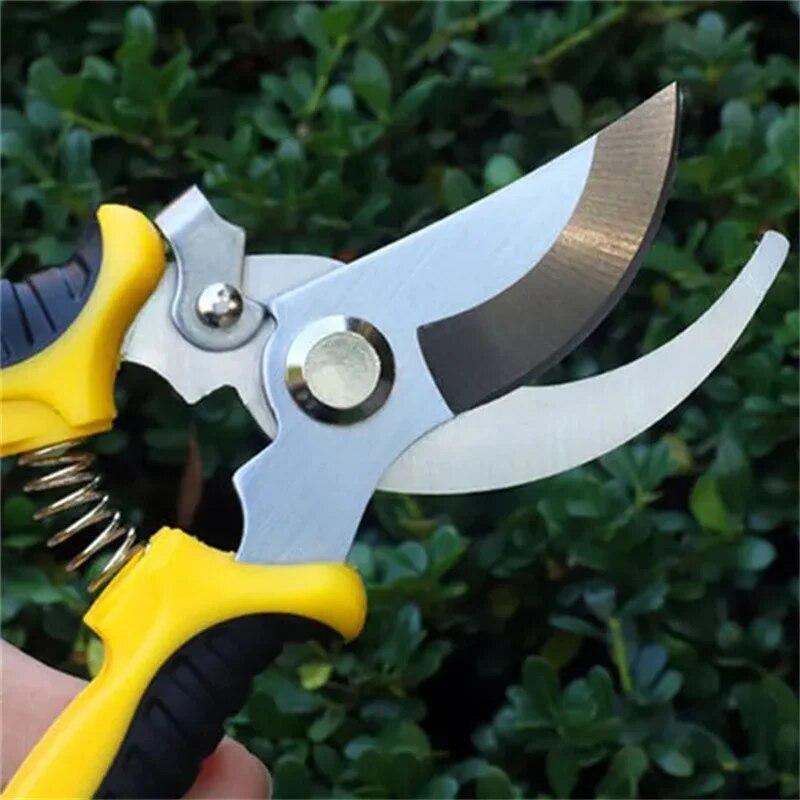 Tijeras de podar para jardín, tijeras de podar para árboles frutales y flores, tijeras de podar multifuncionales de acero inoxidable, suministros de jardinería para el hogar